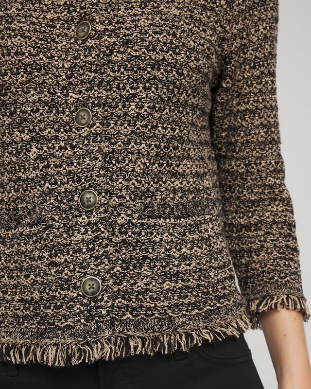 Tweed Cropped Jacket - image 4